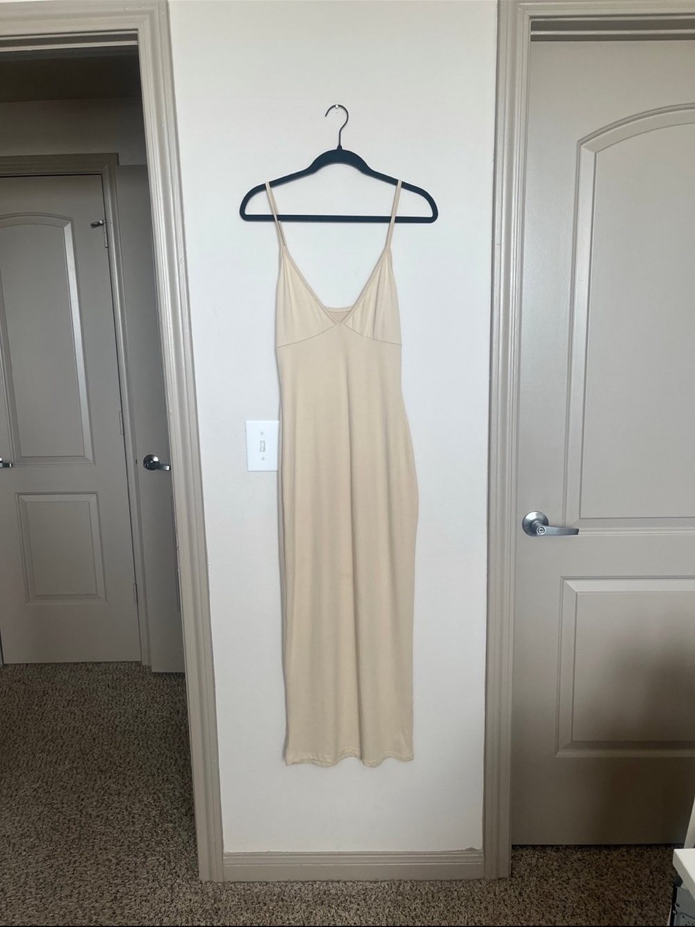 Cream Maxi Slip Dress